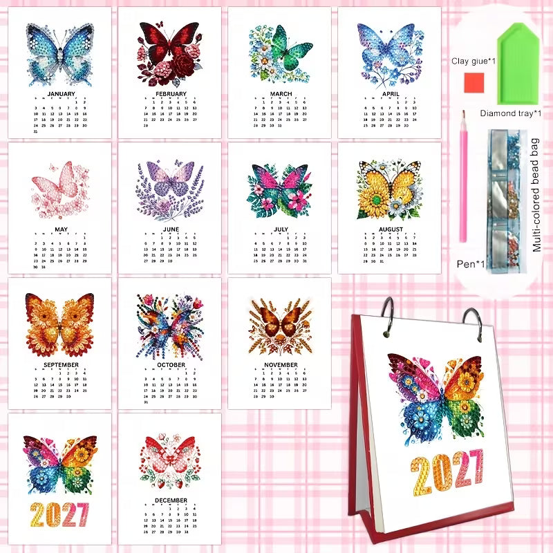 Preorder Butterfly Diamond Art Desk Calendar Kit