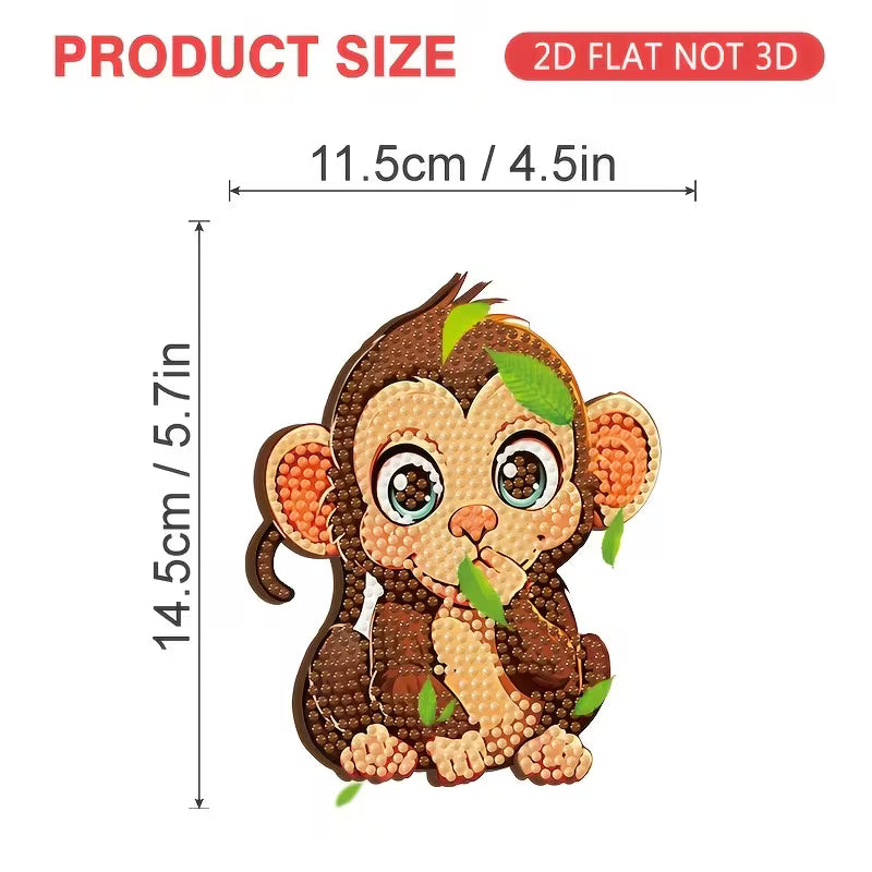 Preorder Wooden Monkey Diamond Art Phone Stand
