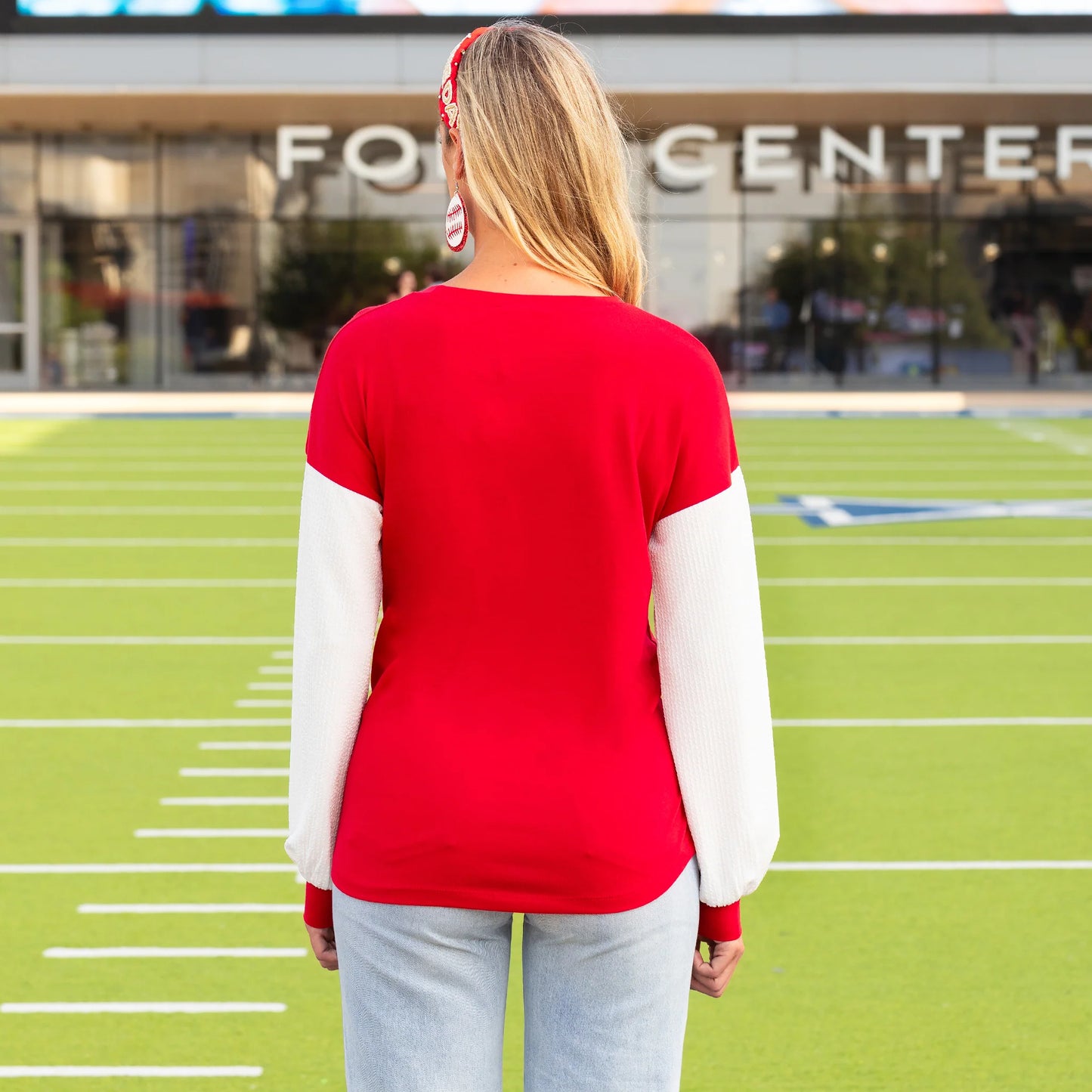 Sunshine & Redeo Game Day Long Sleeve Top Red