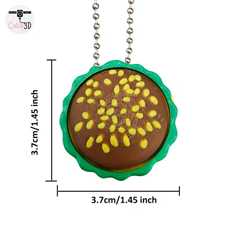 Hamburger Fidget Clicker Keychain