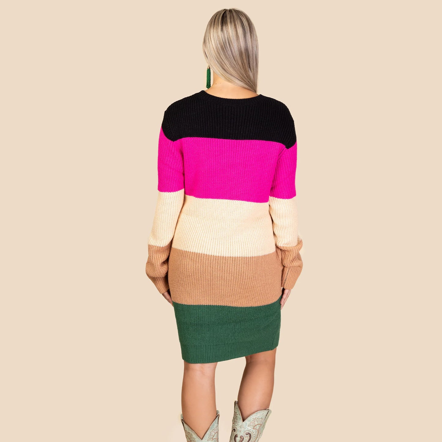 Color Block Knit Dress