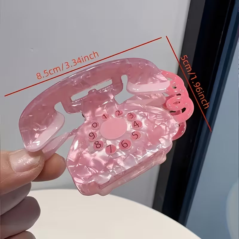 Retro Phone Hir Clip