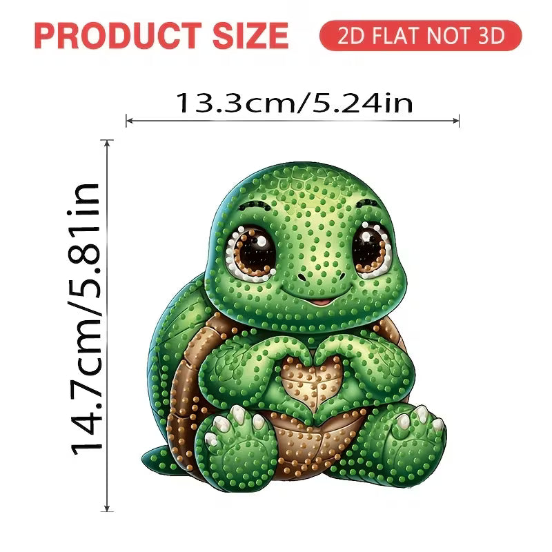 Preorder Wooden Turtle Diamond Art Phone Stand