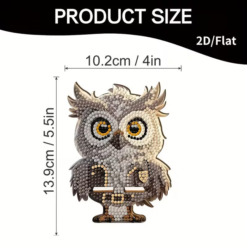 Preorder Wooden Owl Diamond Art Phone Stand