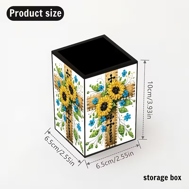 Preorder Sunflower Cross Diamond Art Pen Holder