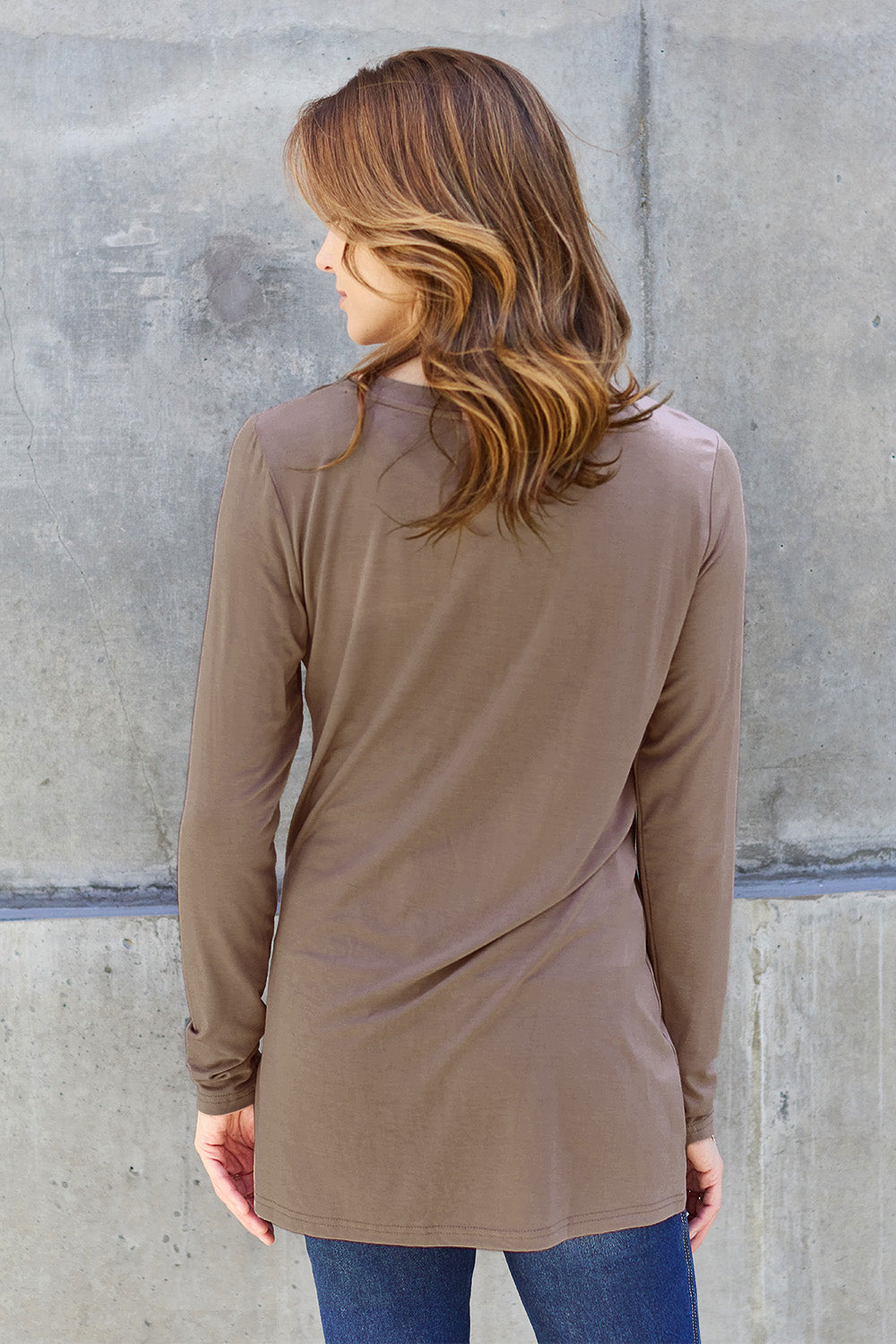 New Year DOORBUSTER Basic Bae Full Size Round Neck Long Sleeve Top