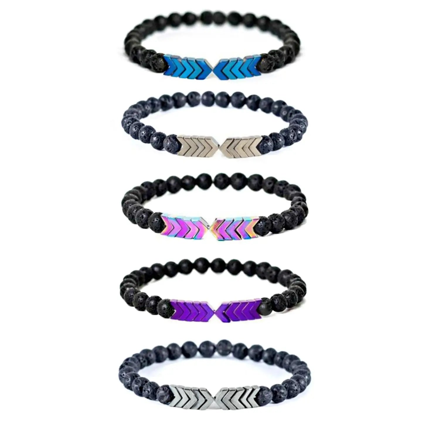 Lava Bead Arrow Bracelets - 5 Color Options!