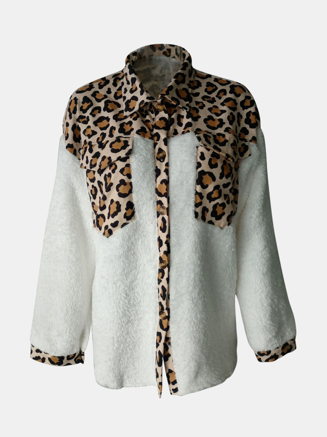 Fuzzy Button Up Long Sleeve Jacket - 5 Colors!