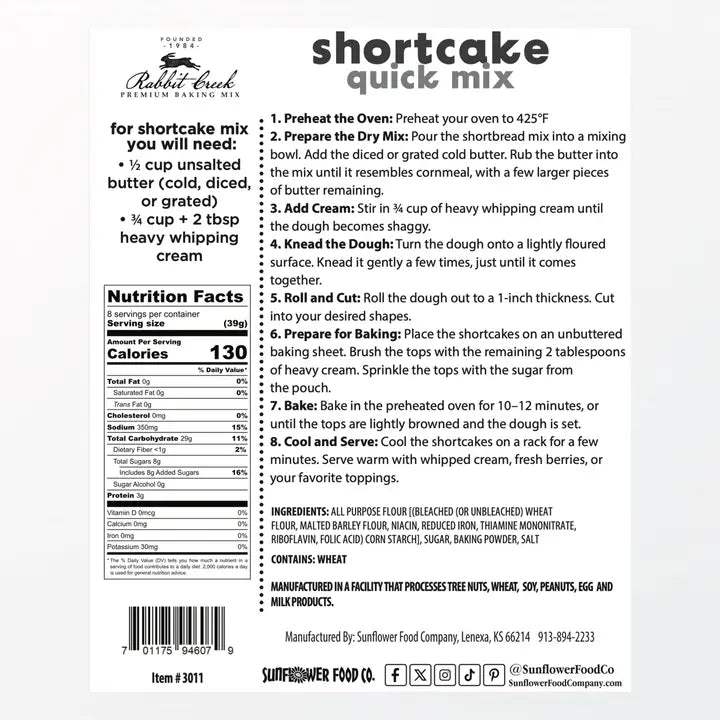PREORDER Short Cake Mix