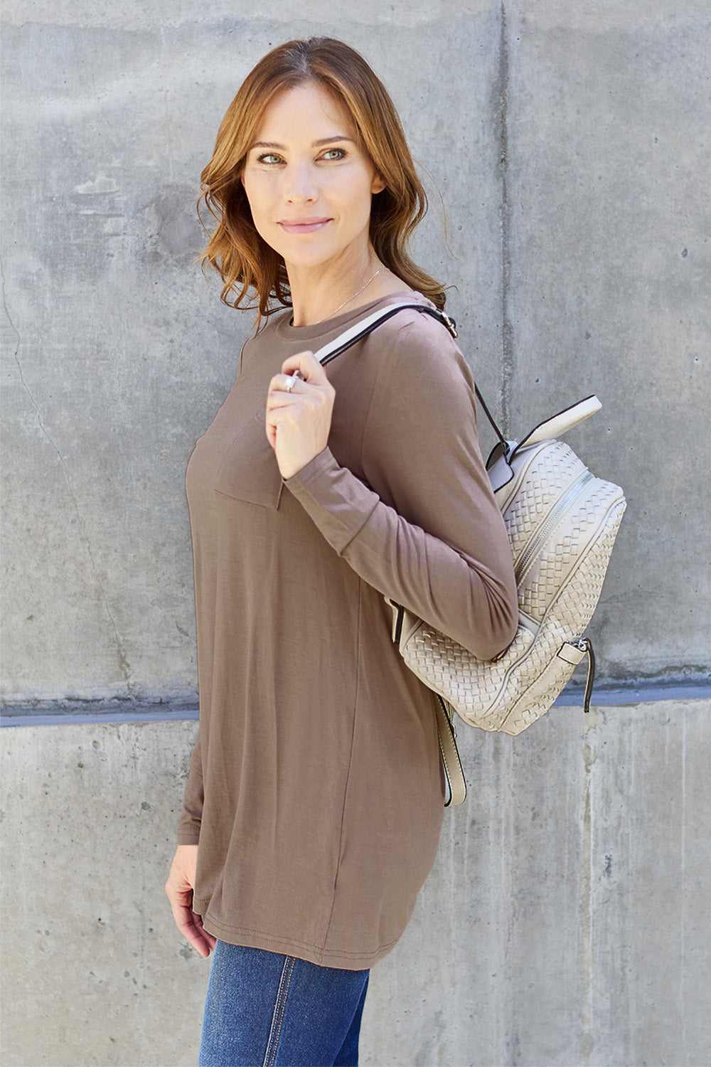 New Year DOORBUSTER Basic Bae Full Size Round Neck Long Sleeve Top
