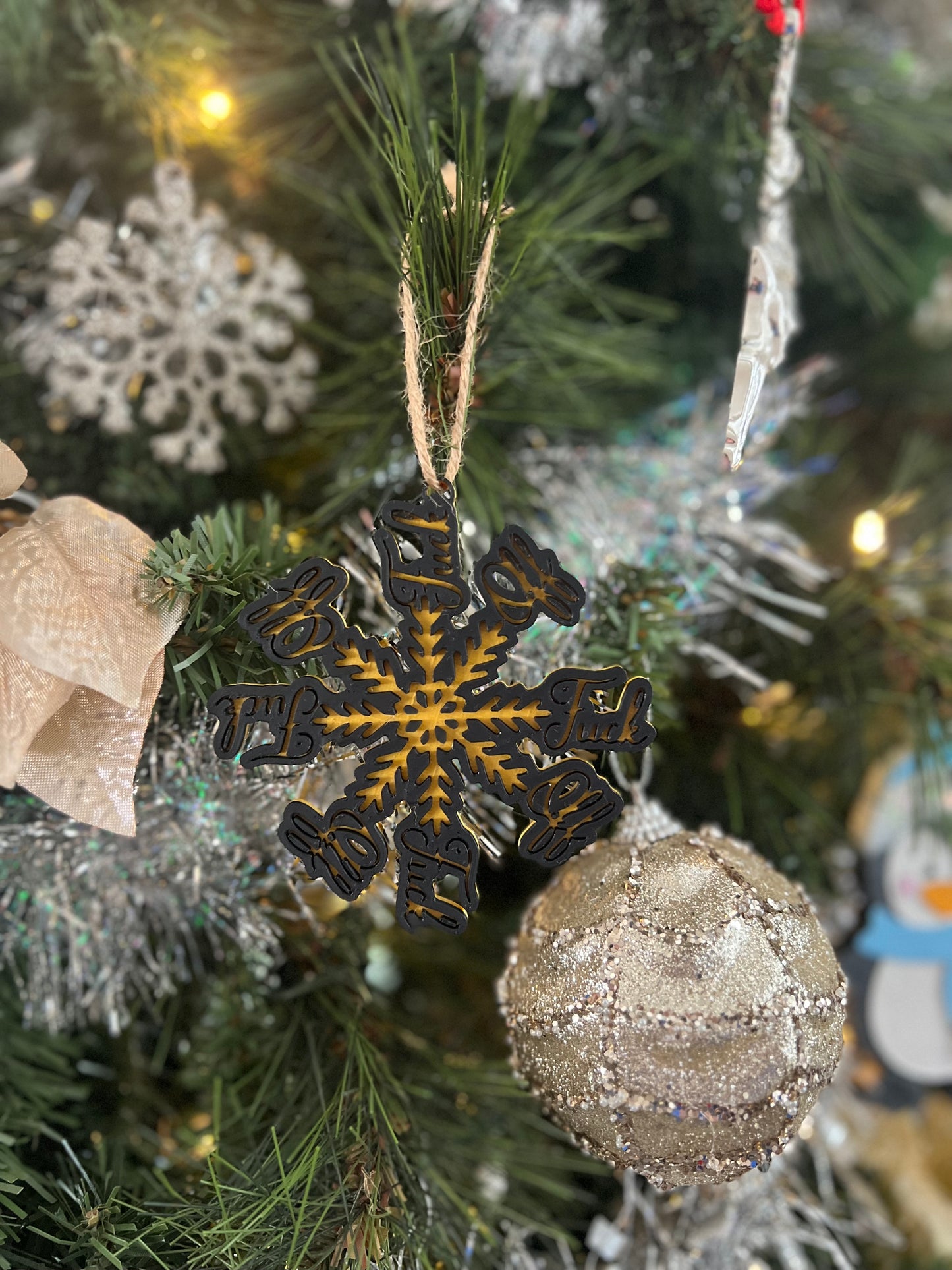 Made By Mike: F-Off Snowflake 3D Printed Ornament
