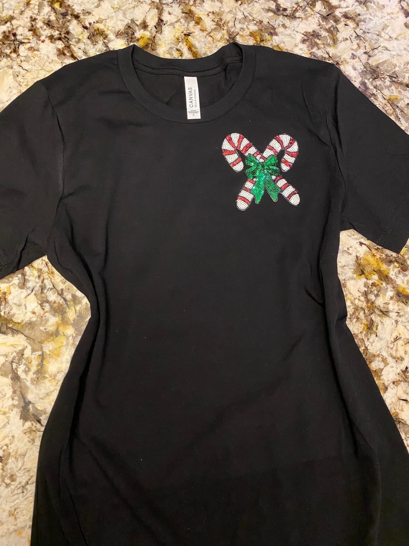 BLINGED Mini Candy Cane "Pocket" Design CUSTOM Graphic
