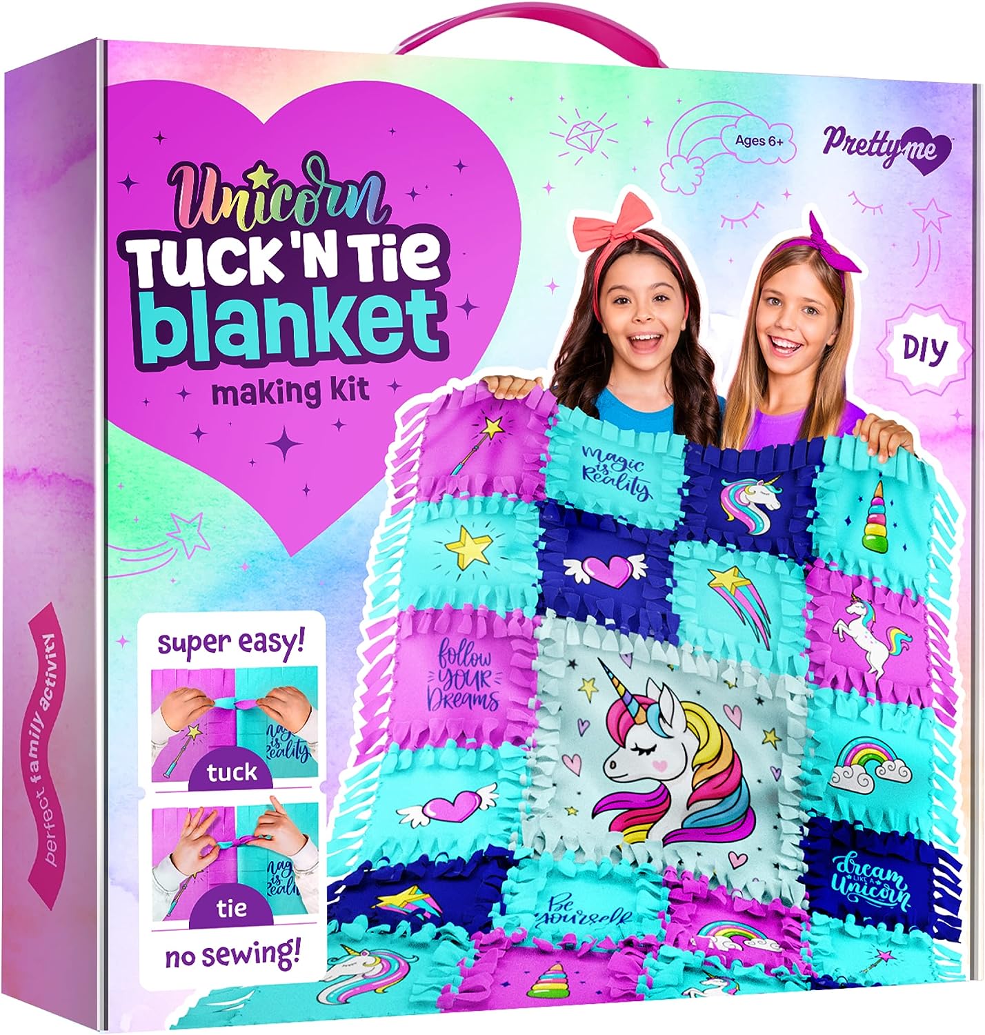 Tuck N' Tie Fleece NO Sew Blanket Making Kit - 32"x48"