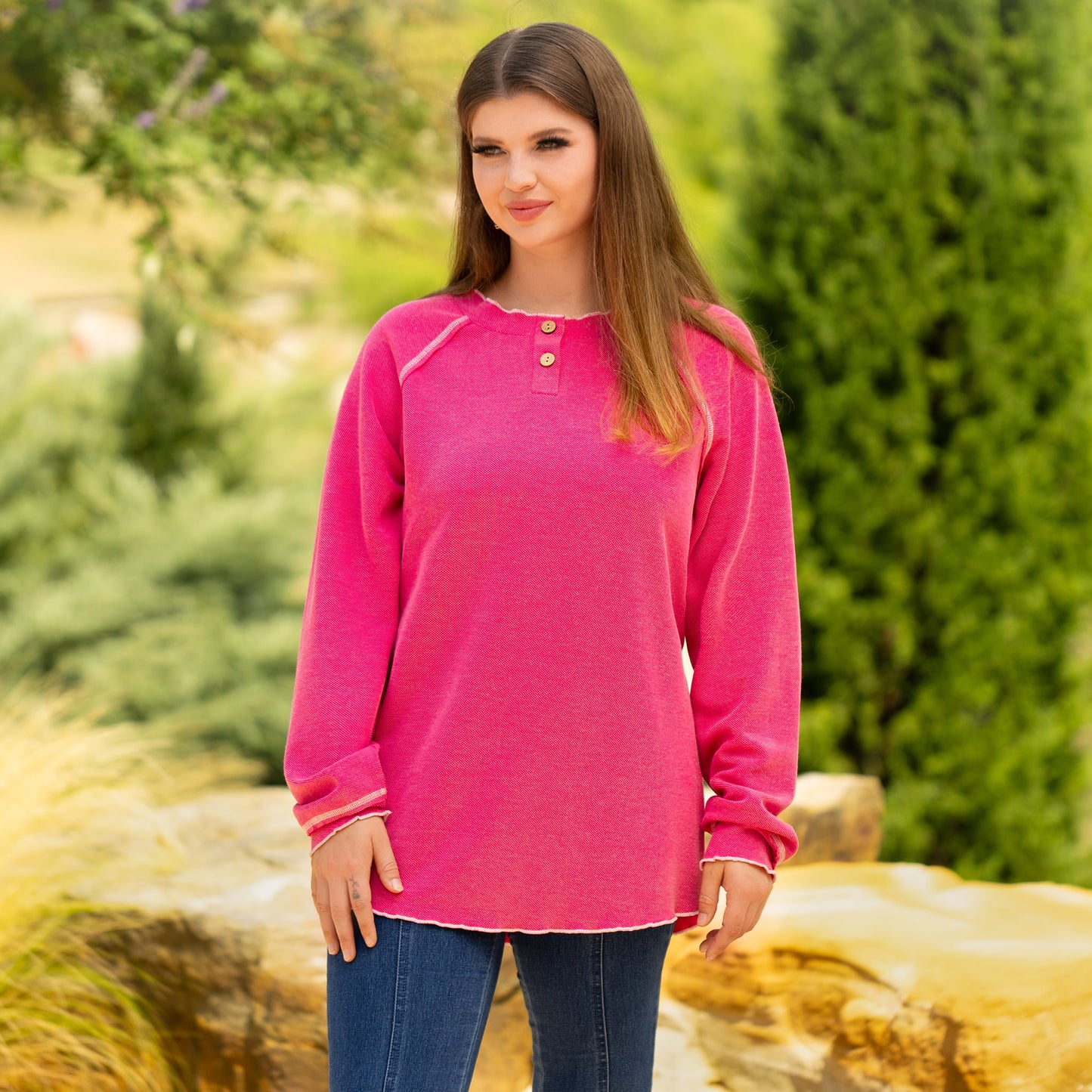 3 Colors! Raglan Sleeve Fall Long Sleeve
