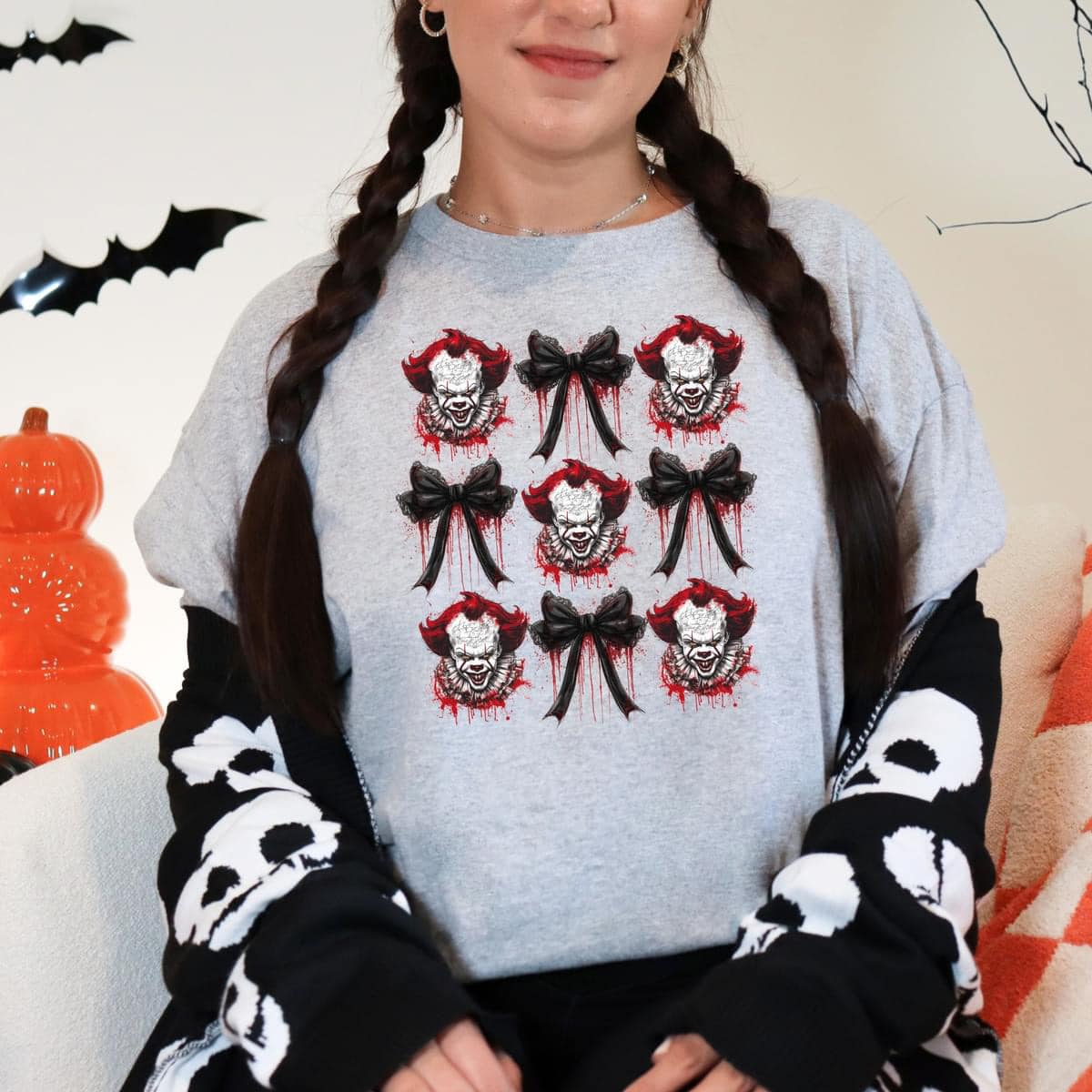 Bloody Clown Bows Graphic Tee