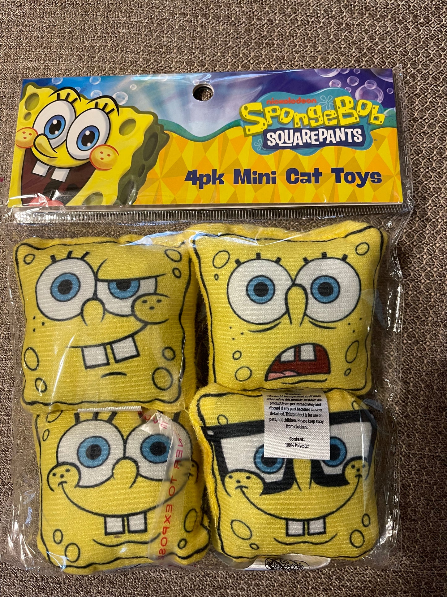 4 Pack of Sponge Cat Toys