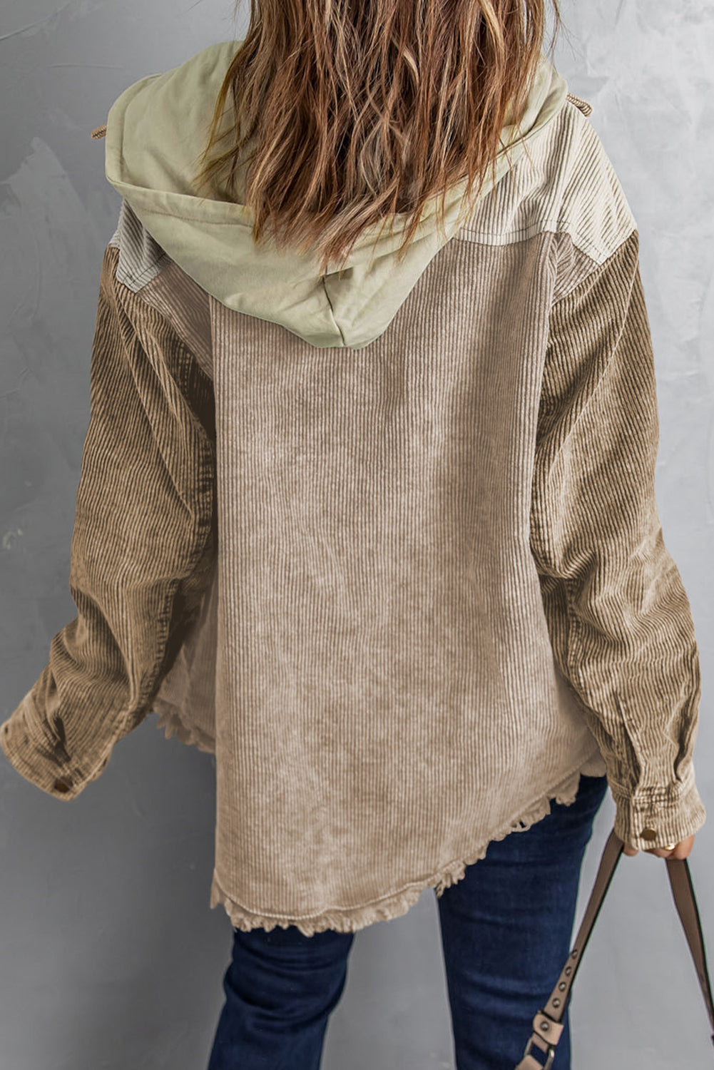 Snap Front Hooded Corduroy Shacket - EIGHT Colors