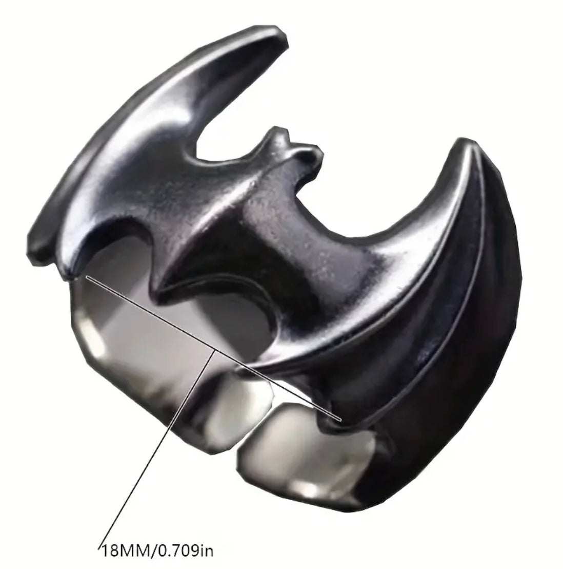 Bat Adjustable Metal Alloy Ring
