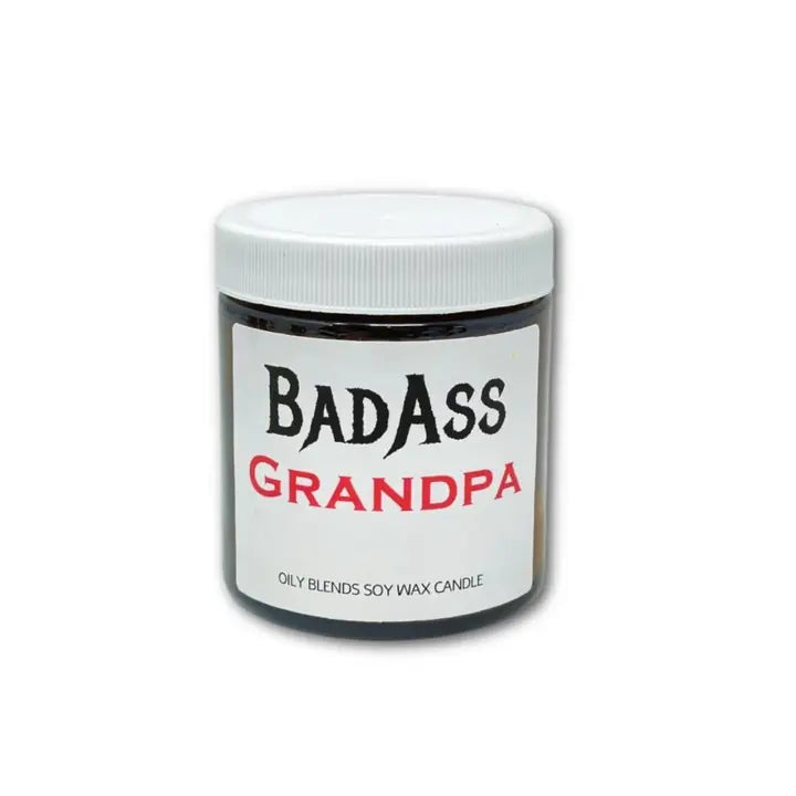 Message Candles - Soy Wax Bad Ass Grandpa Father's Day Gift