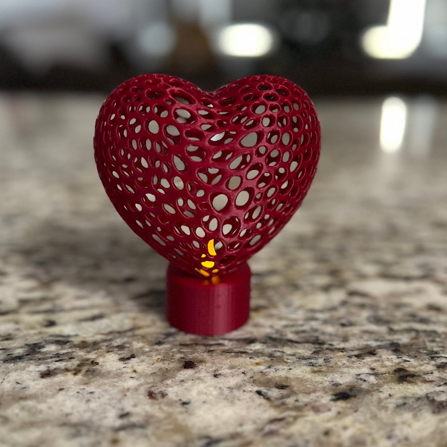 Made by Mike: Heart Filigree Tea Light Holder 3D Printed