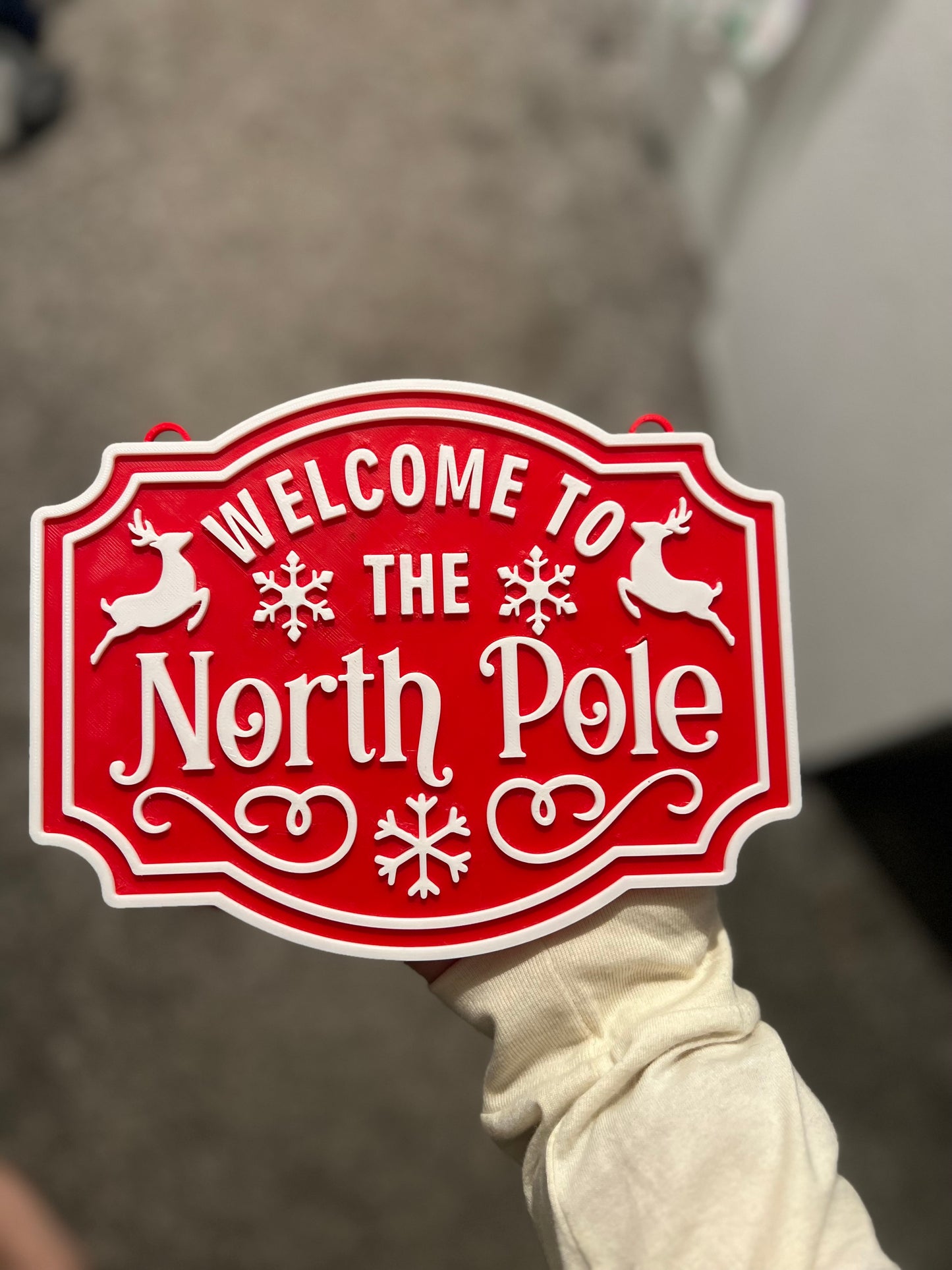 Made by Mike: Welcome to the North Pole 3D Printed Sign