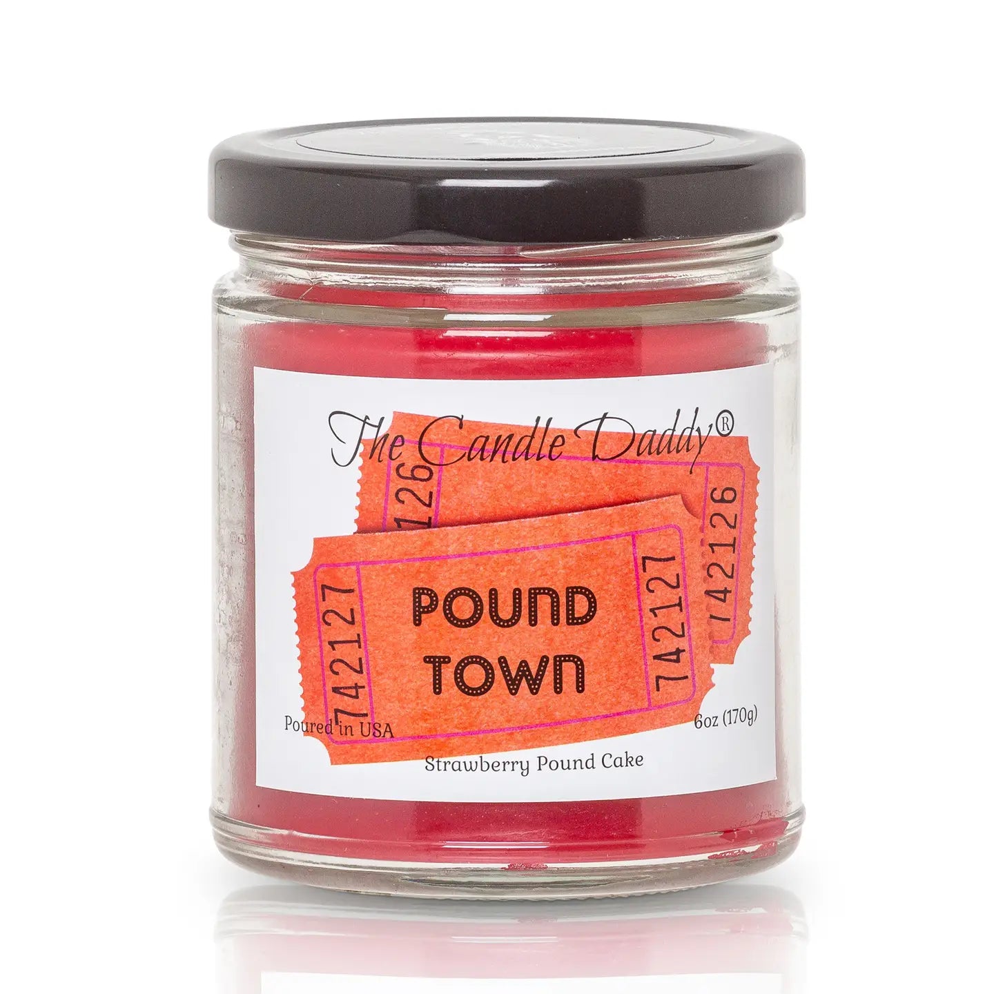 Pound Town - Strawberry Pound Cake Scented - 6 oz Jar Candle