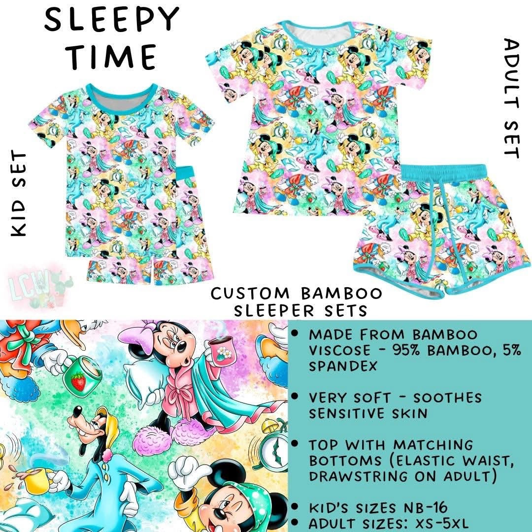 Adult Small Sleepy Time Bamboo Shorts PJ Set