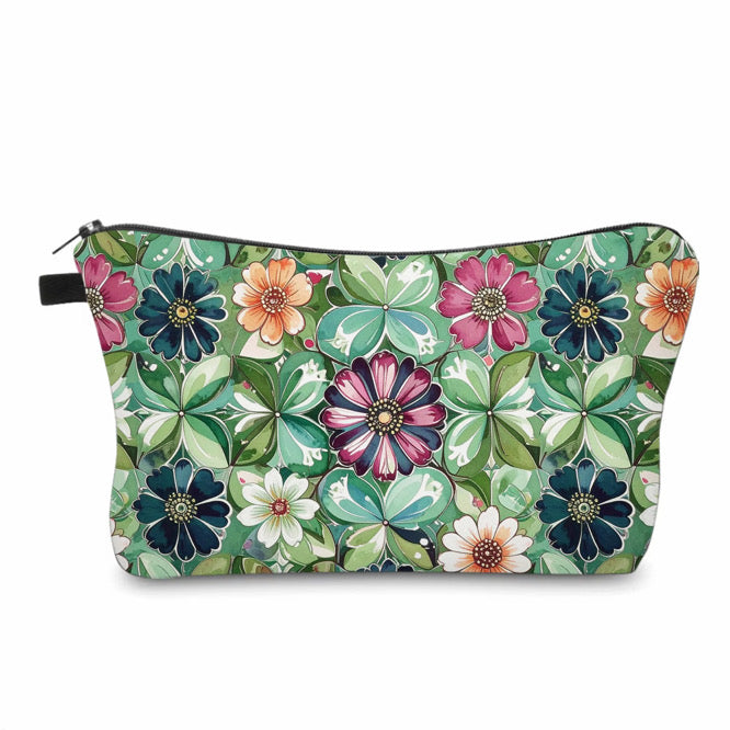 Pouch - Floral Green Tile