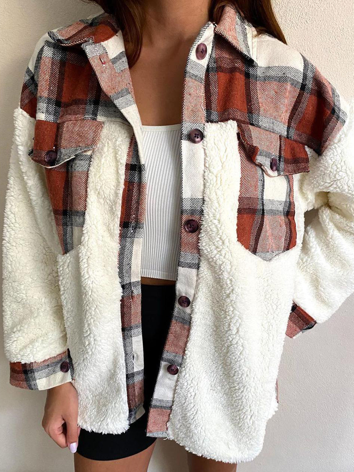 Fuzzy Button Up Long Sleeve Jacket - 5 Colors!