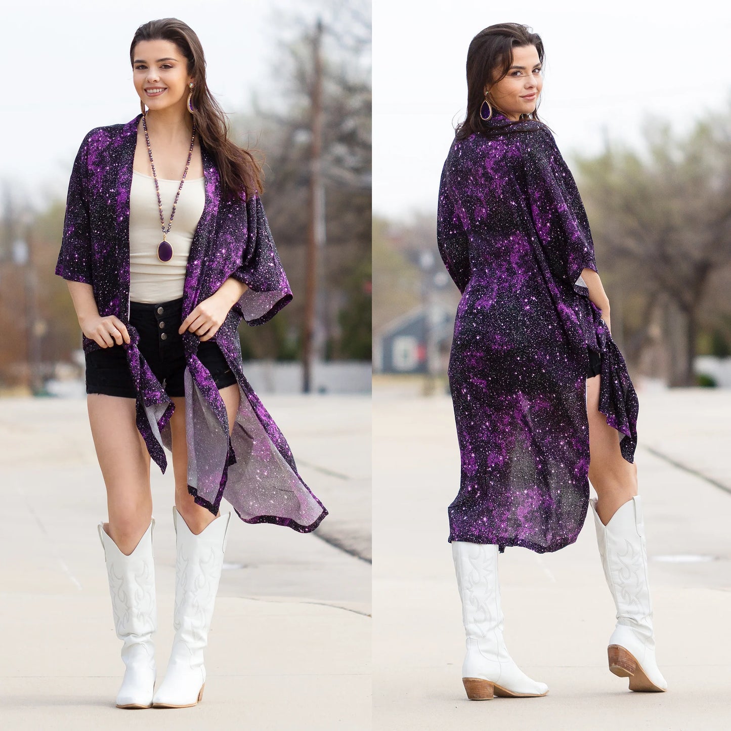 Sunshine & Redeo Galaxy Print Duster