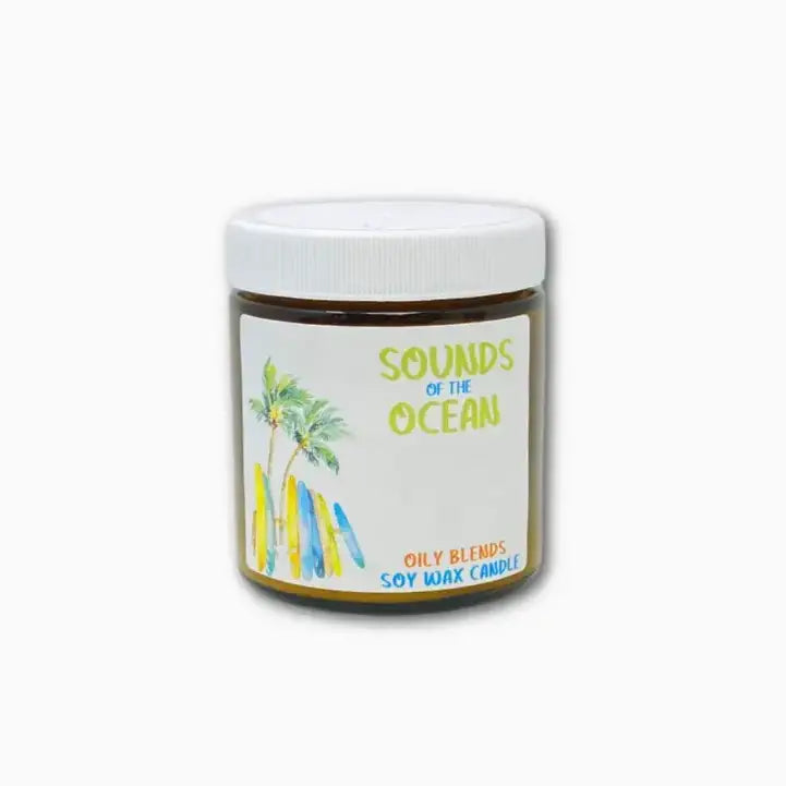 Sounds of the Ocean Summer Small Soy Candle - 25hr Burn Time