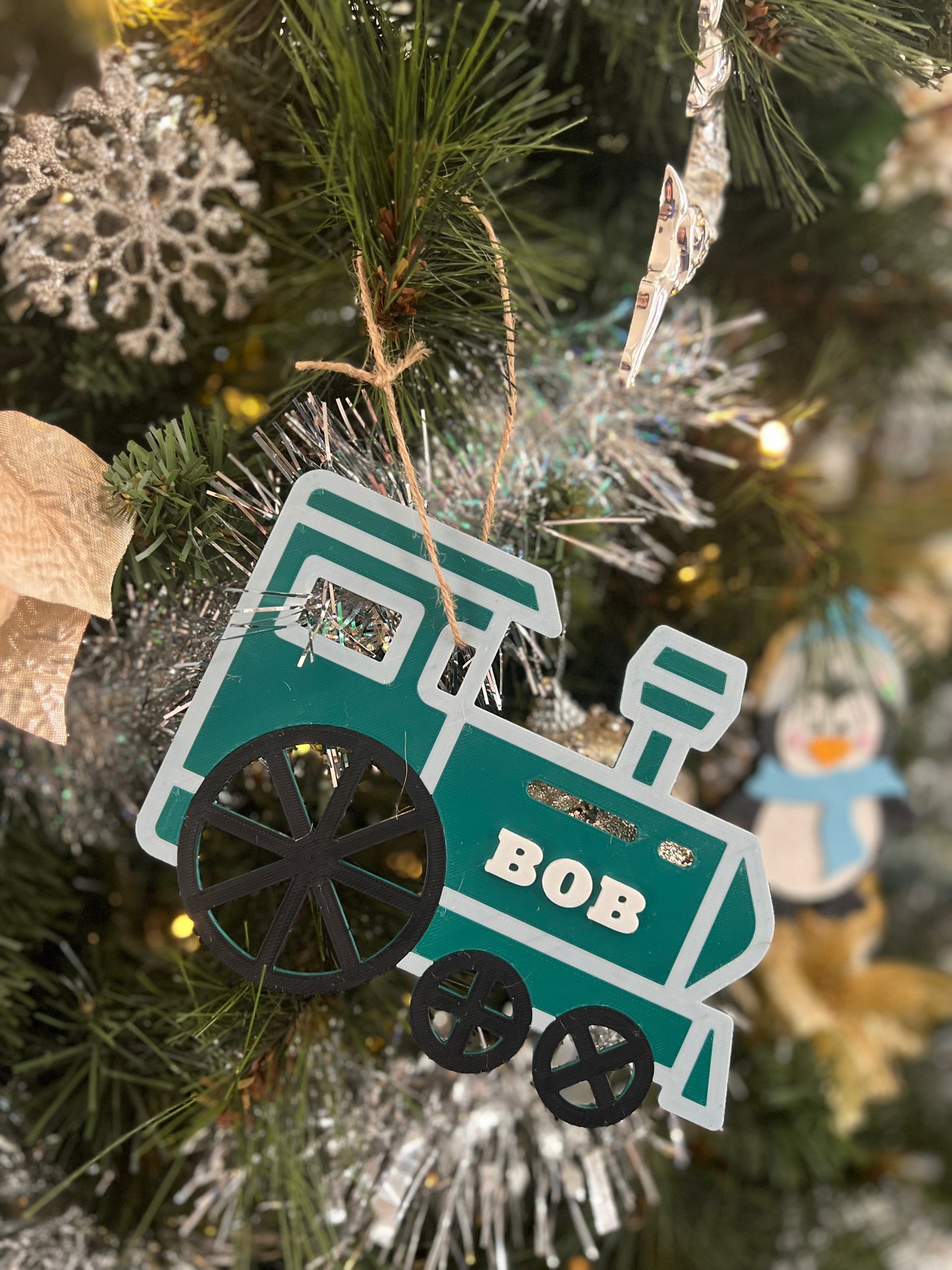 Made by Mike: Custom Name Train Ornament
