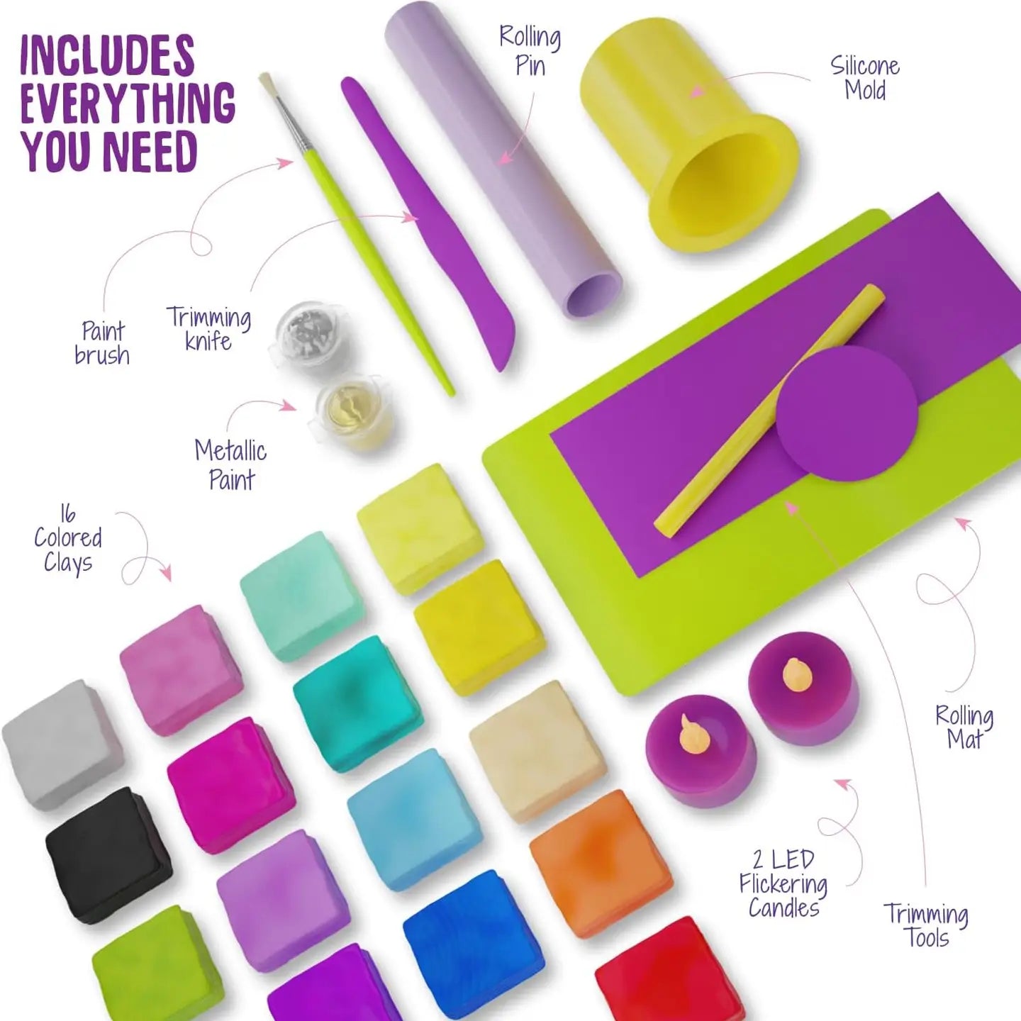 Light-Up Clay Lanterns Making Kit
