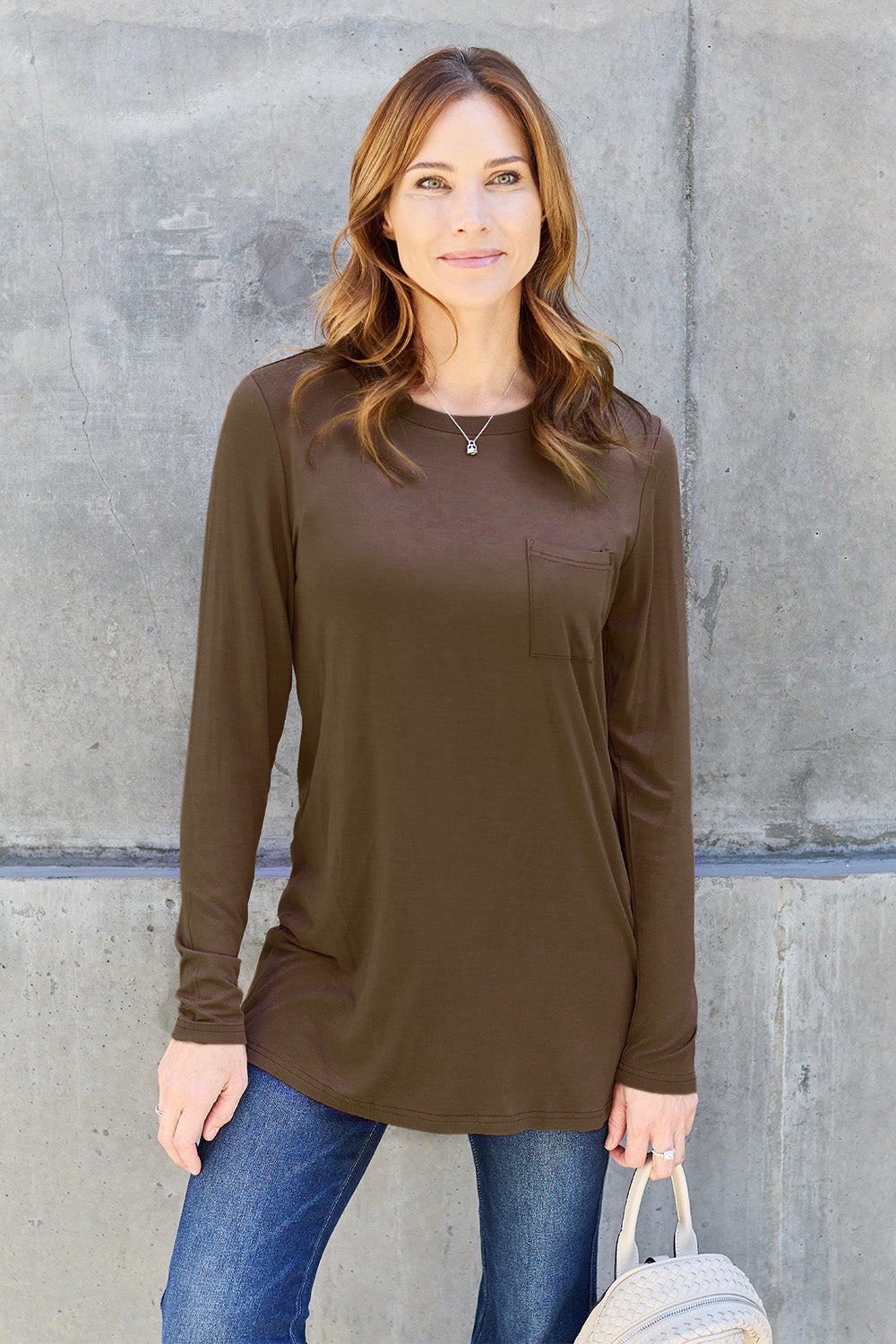 New Year DOORBUSTER Basic Bae Full Size Round Neck Long Sleeve Top