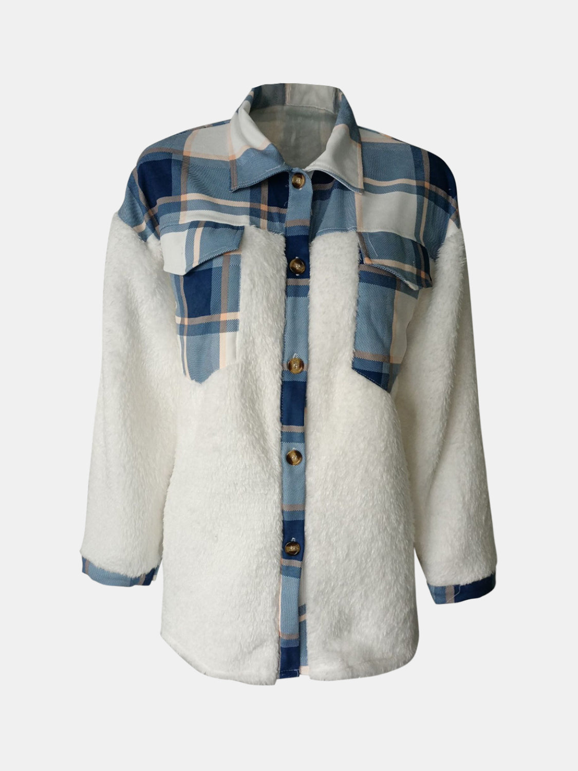 Fuzzy Button Up Long Sleeve Jacket - 5 Colors!