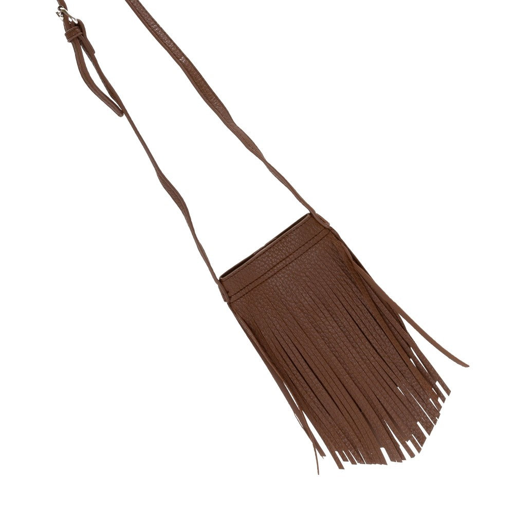 Crossbody Faux Leather Tassel Bag