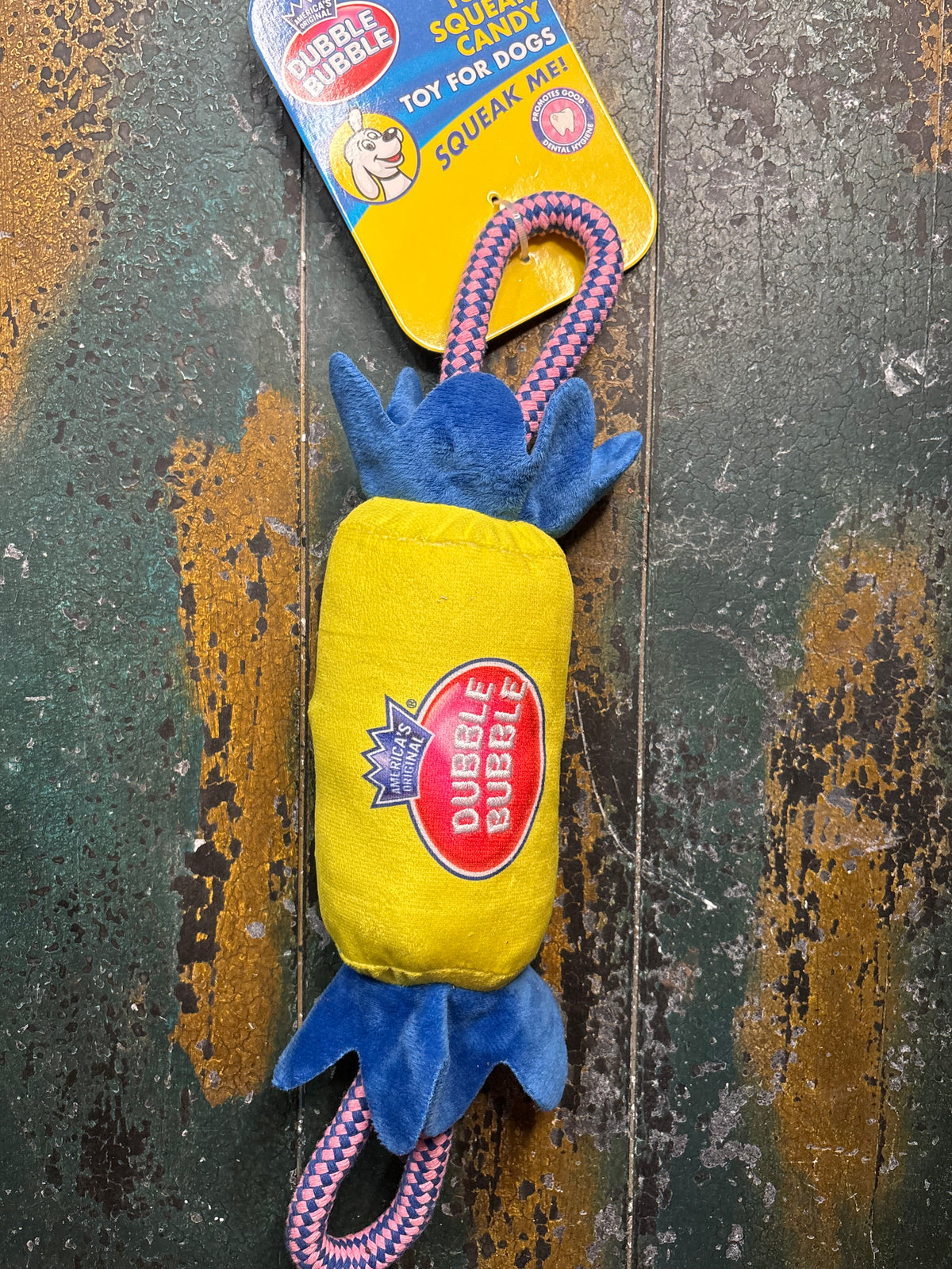 Dubble Bubble Squeak & Tug Dog Toy