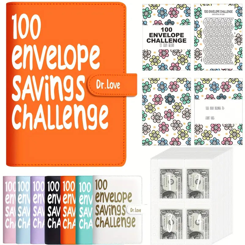 100 Envelope Savings Challenge - 6 Color Options!