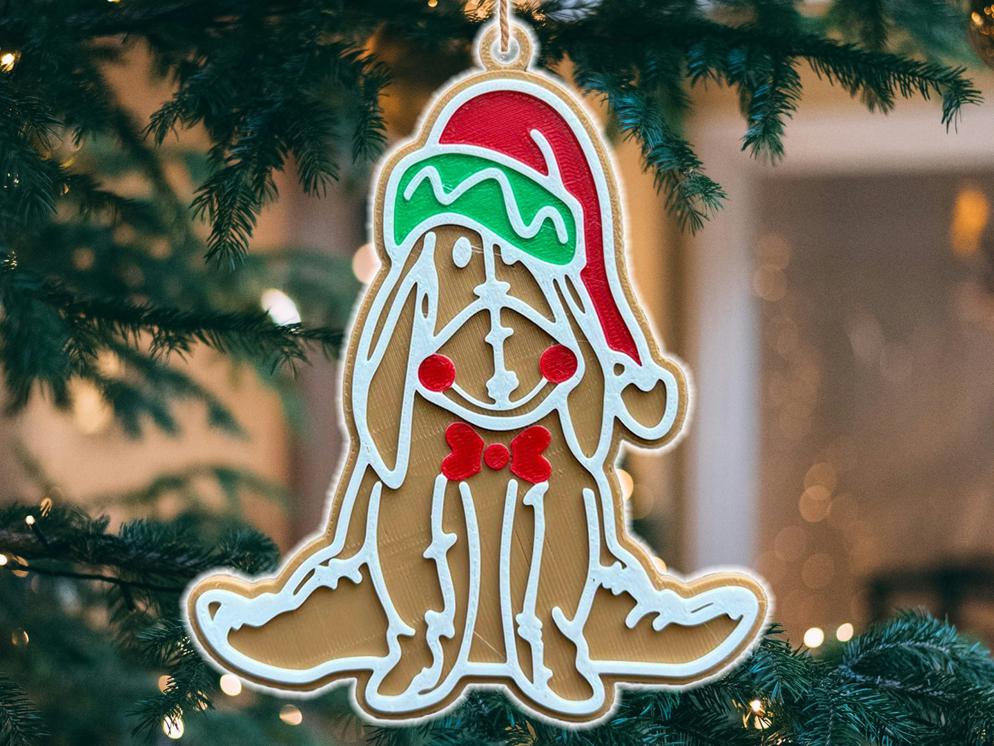 Made By Mike: Gingerbread Character 3D Printed Ornament