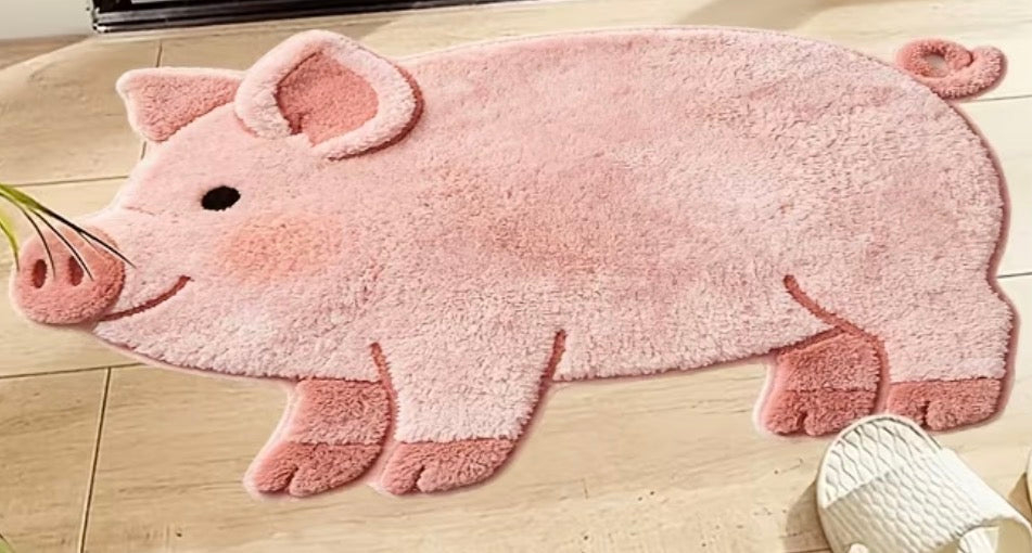 Preorder Pig Shaped Bath/Bedroom/Kitchen Rug