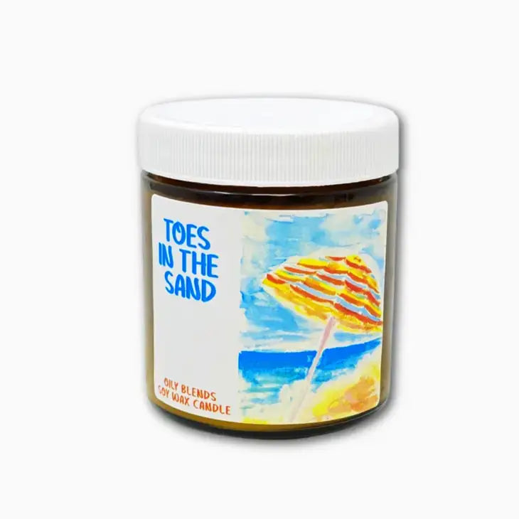 Toes in the Sand Summer Small Soy Candle - 25 Hour Burn Time