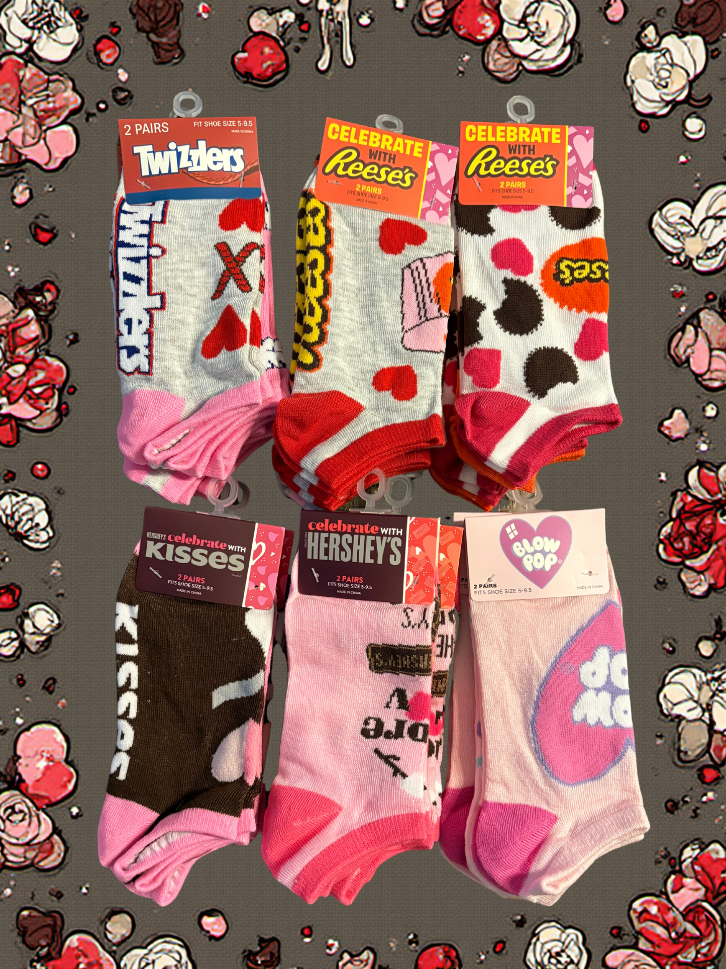 Valentine Candy Sock 2 Pack