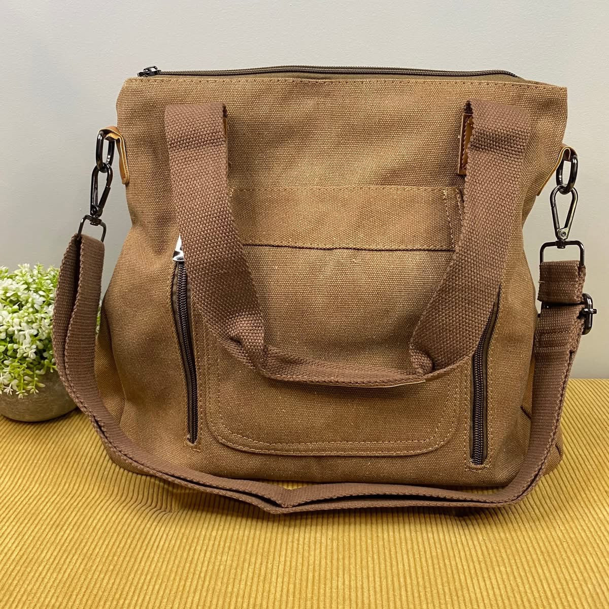 MAKE YOUR OWN BUNDLE - BROWN Caitlin Canvas Satchel