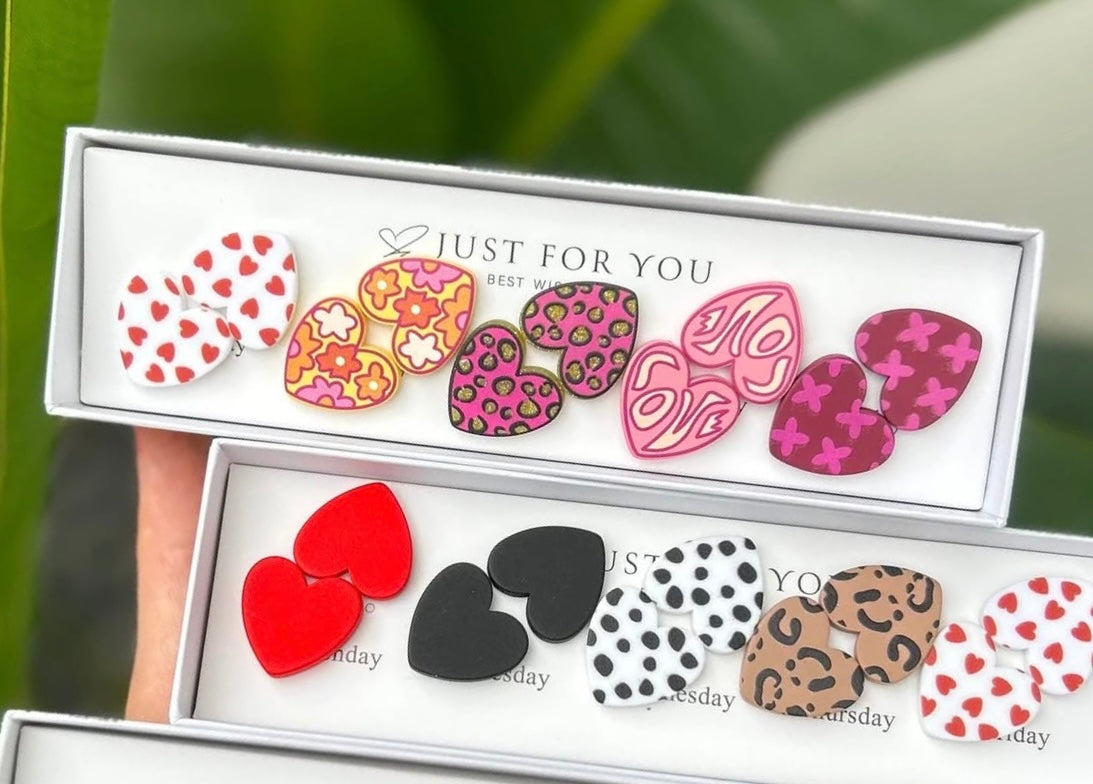 Heart Earrings Gift Box