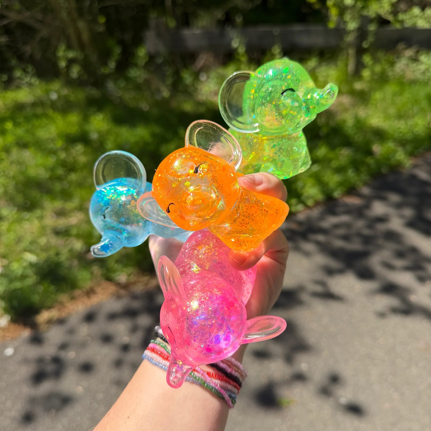 Glitter Gel Elephant Squishy RTS