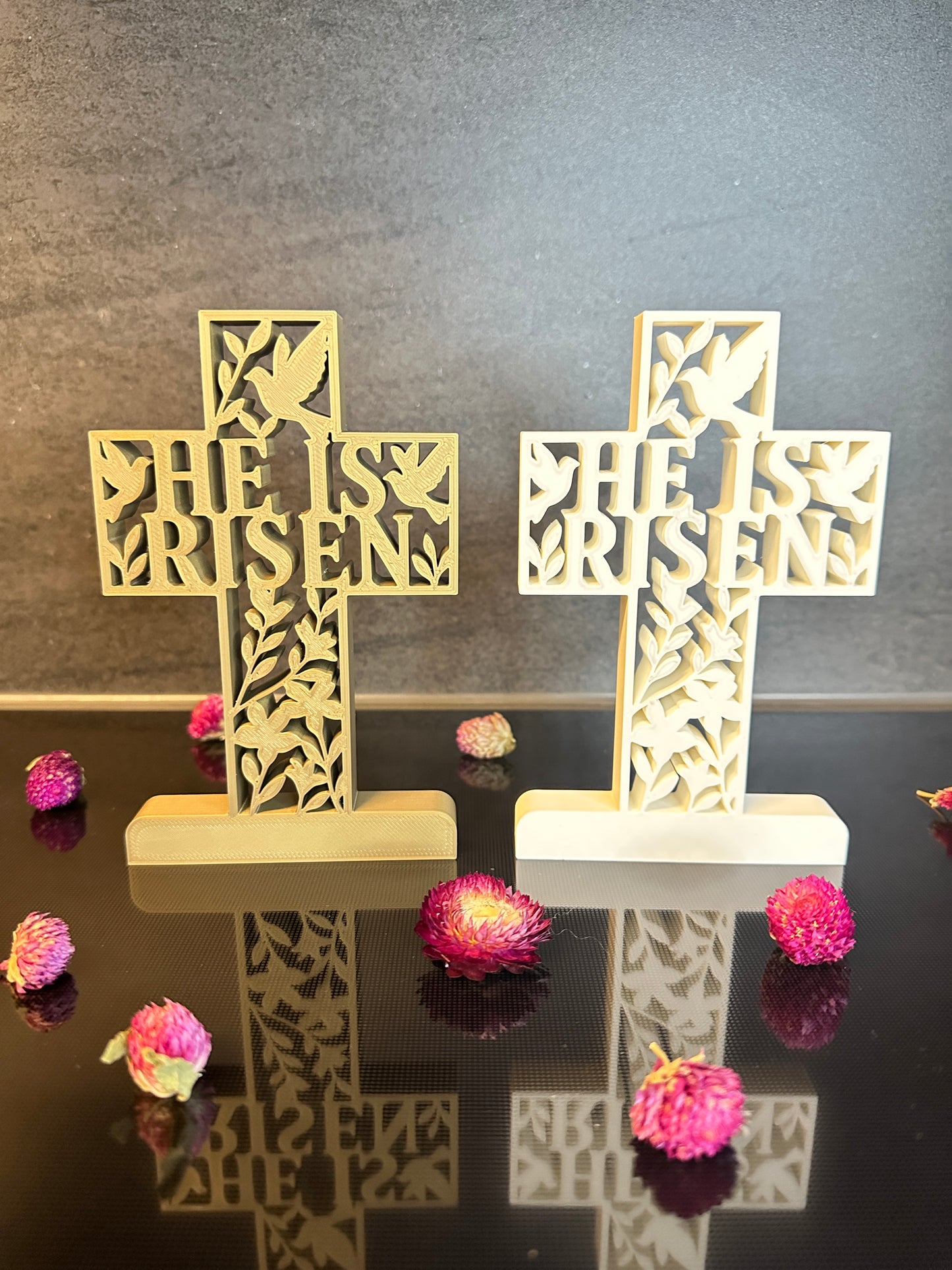 Made by Mike: He is Risen Cross Decor