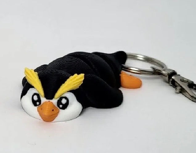 Made by Mike: Crested Penguin Fidget Keychain