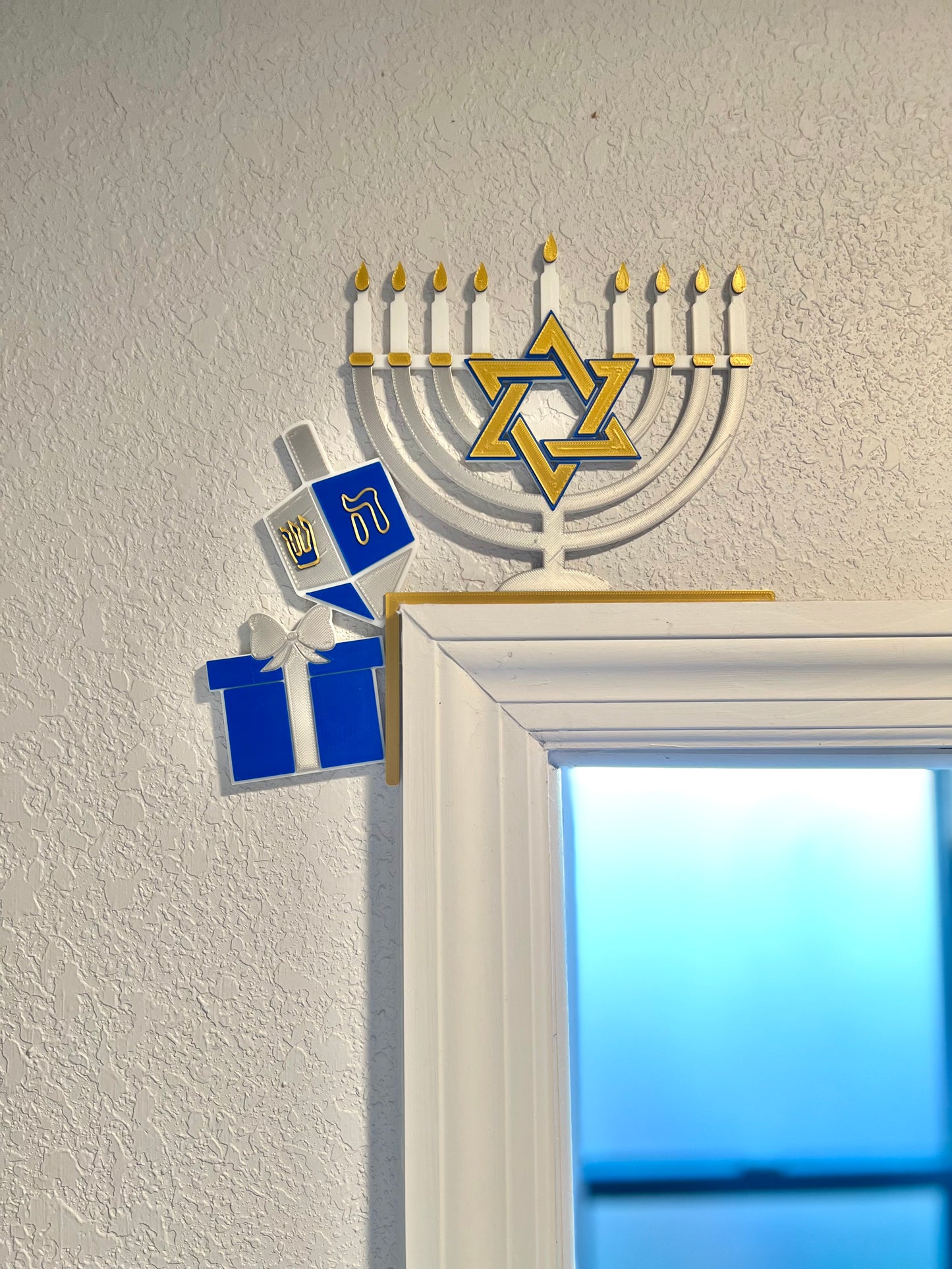 Made by Mike: Hanukkah Door Frame Corner 3D Printed