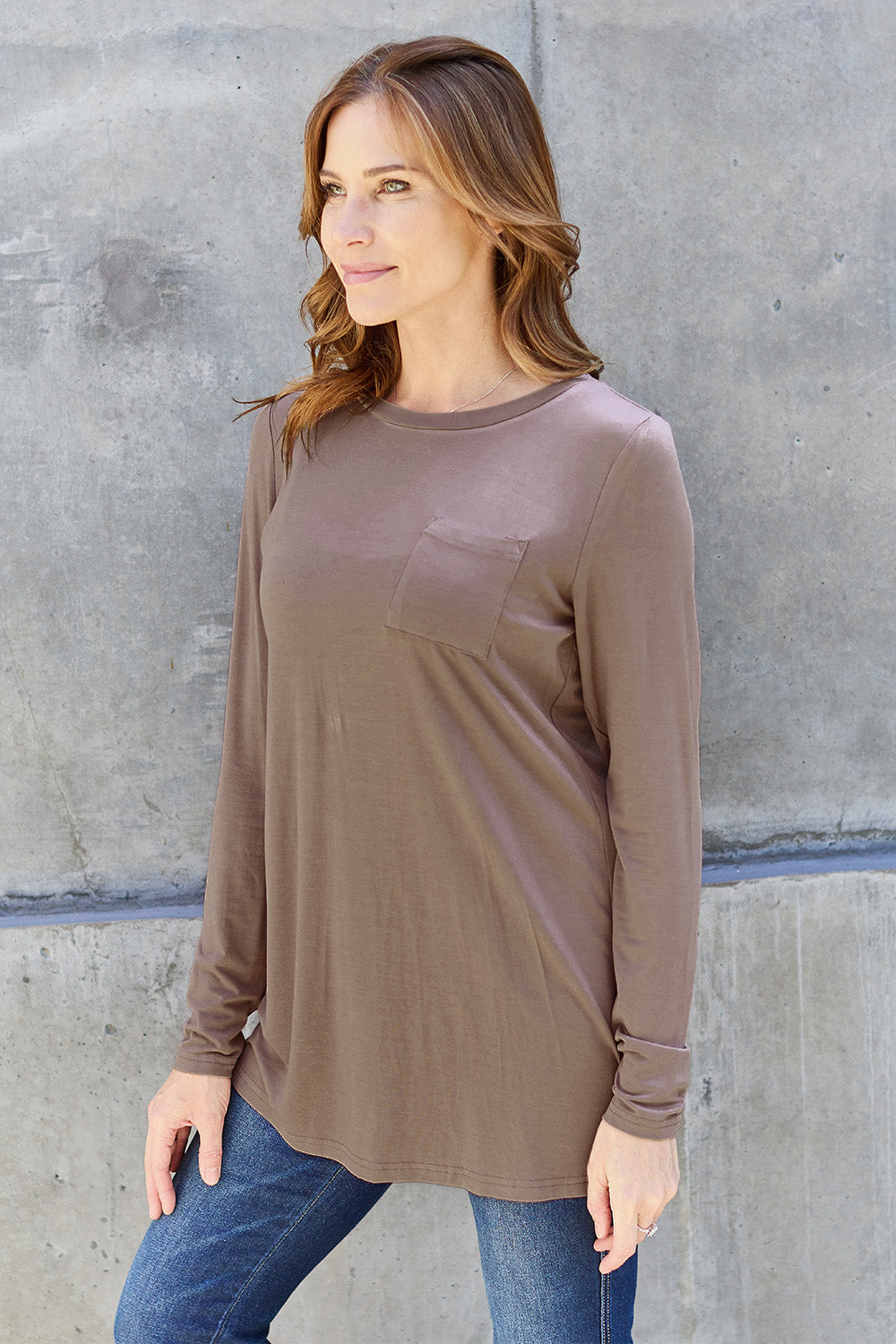 New Year DOORBUSTER Basic Bae Full Size Round Neck Long Sleeve Top