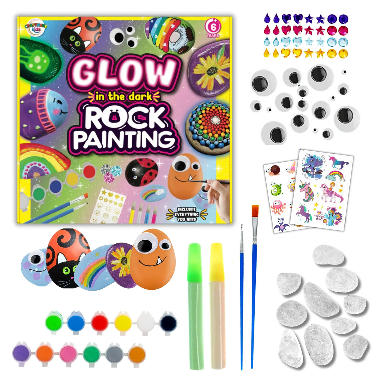 Glow In The Dark Rock Painting Kit